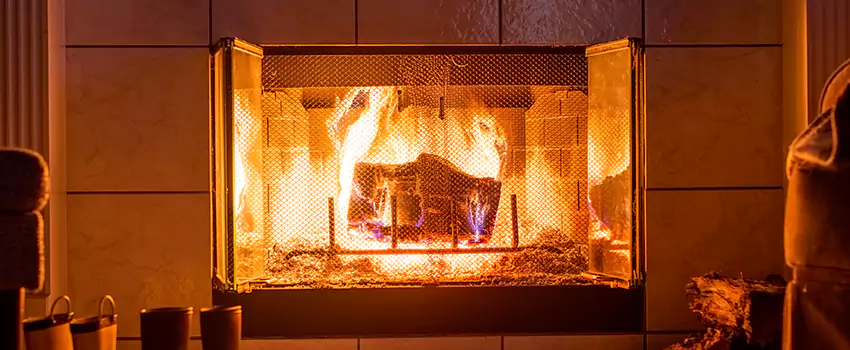 Mendota Hearth Landscape Fireplace Installation in Asbury Park, New Jersey